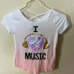 Colorful “I ❤️ music” shirt